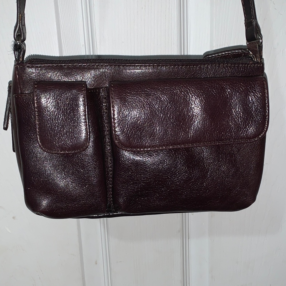Landau Dark Brown Leather Bag